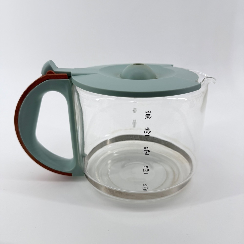 Haden Coffee Carafe Dorchester 10-Cup Replacement Glass Wood Handle Sage Green